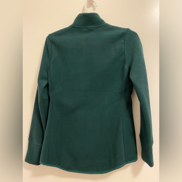 old navy green fleece zip-up - Picture 2 of 4